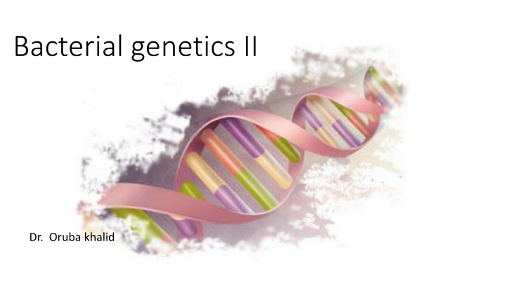 bacterial genetics ii n.w