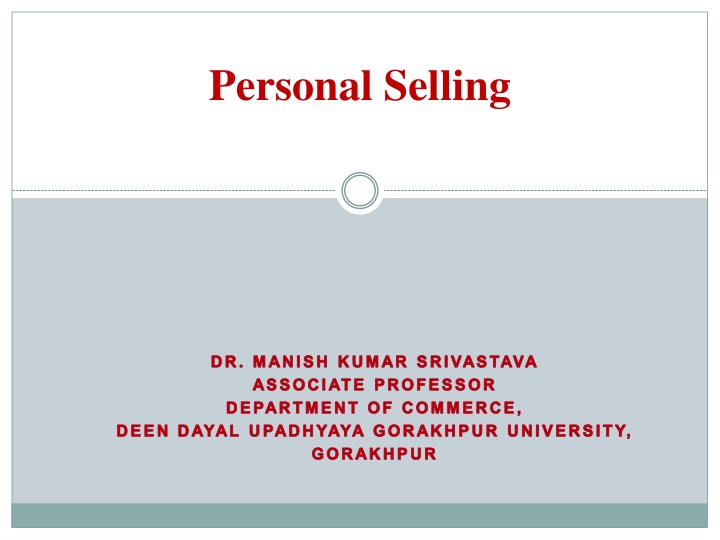 personal selling n.w