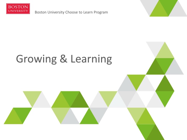 boston university choose to learn program n.w
