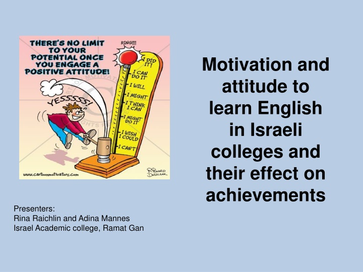 motivation and attitude to learn english n.w