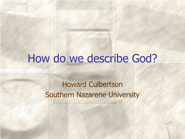 how do we describe god n.w