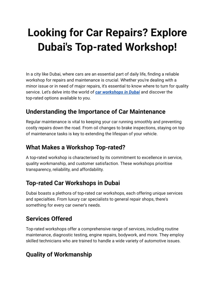 looking for car repairs explore dubai s top rated n.w