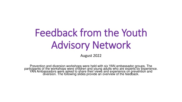 feedback from the youth feedback from the youth n.w