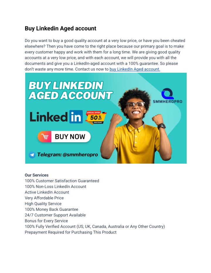 buy linkedin aged account n.w