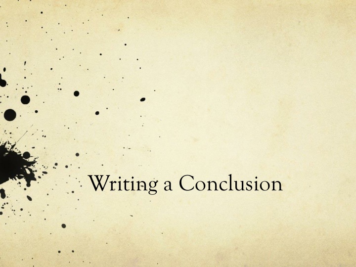 writing a conclusion n.w