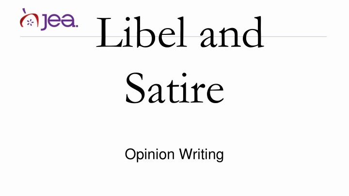 libel and satire n.w