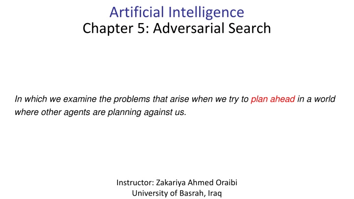 artificial intelligence chapter 5 adversarial n.w