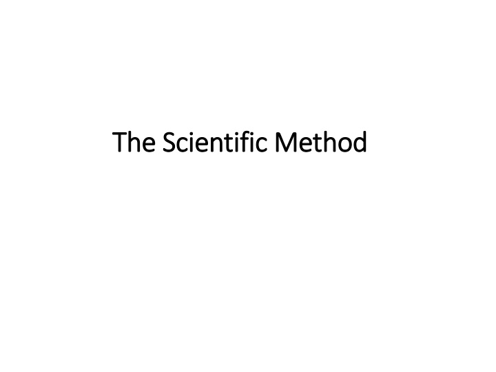 the scientific method the scientific method n.w