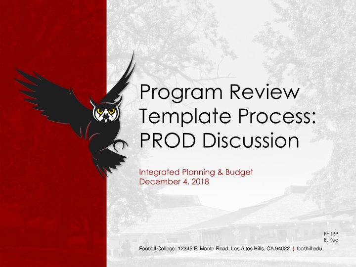 program review template process prod discussion n.w