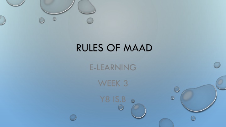 rules of maad n.w