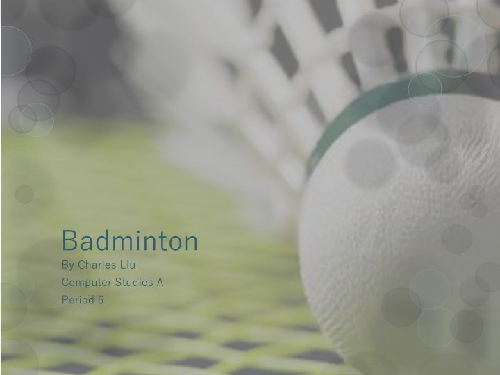 badminton by charles liu computer studies n.w