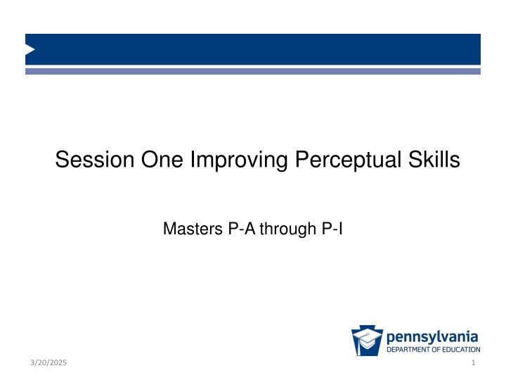 session one improving perceptual skills n.w