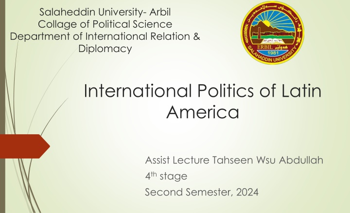 salaheddin university arbil collage of political n.w