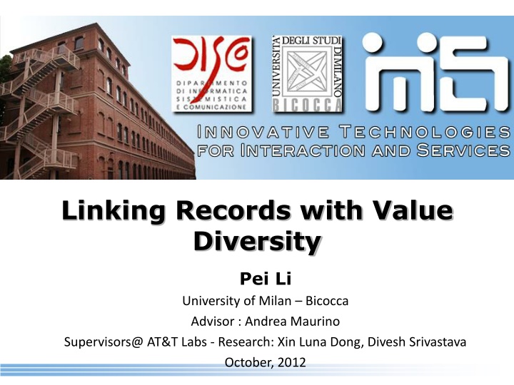 linking records with value diversity n.w
