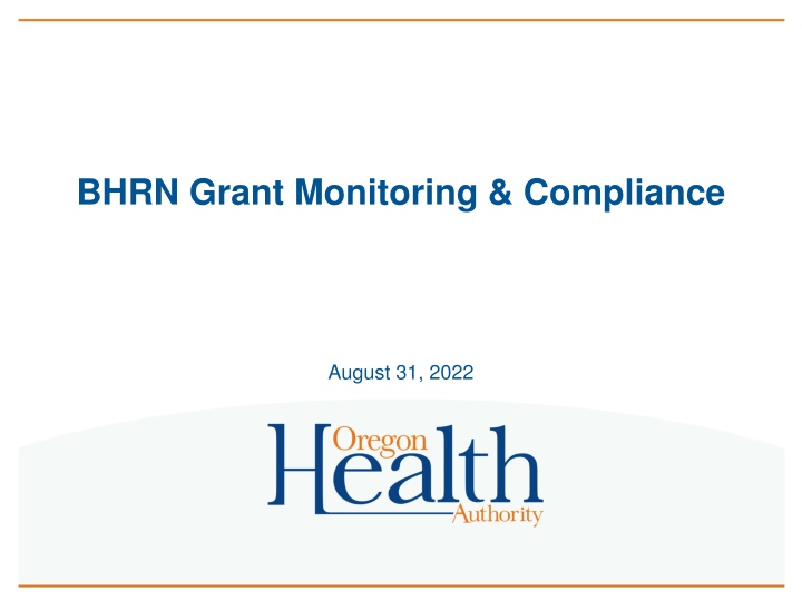 bhrn grant monitoring compliance n.w