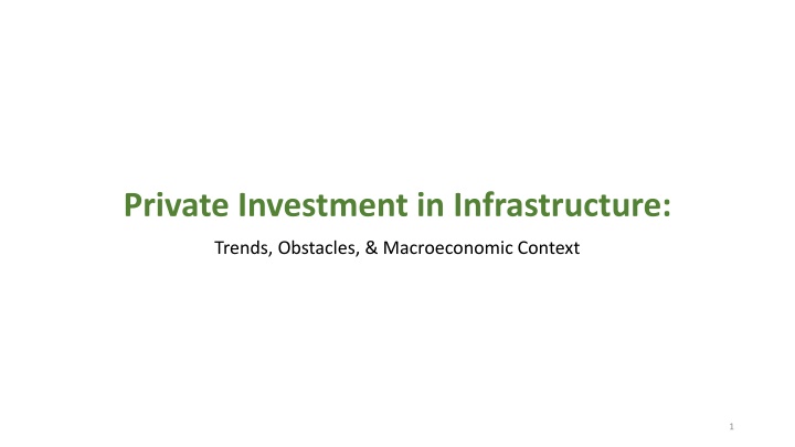 private investment in infrastructure n.w
