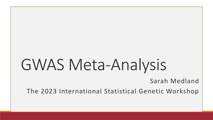 gwas meta analysis n.w