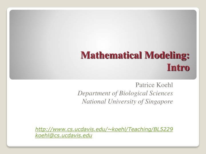 mathematical modeling n.w