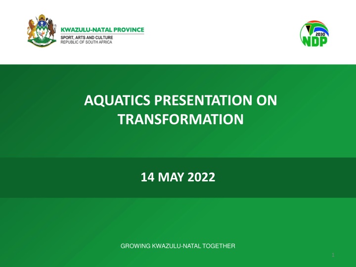 aquatics presentation on transformation n.w