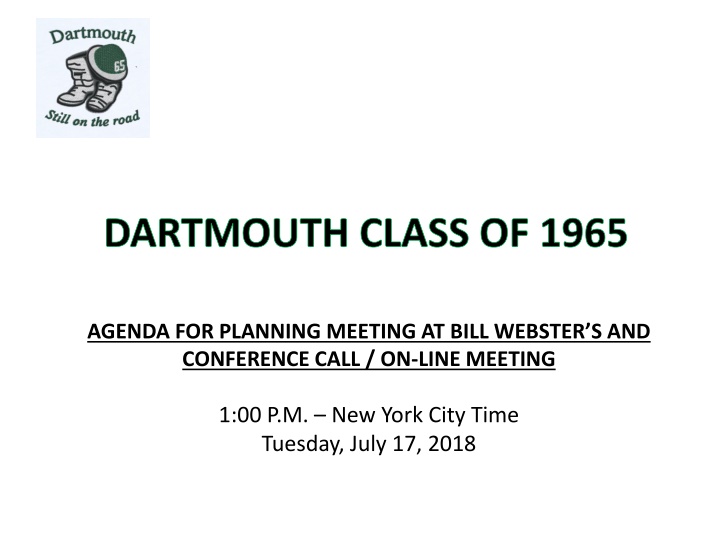 dartmouth class of 1965 n.w