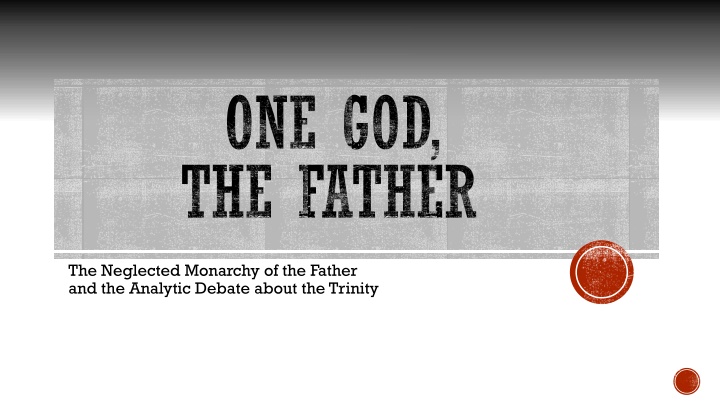 one god the father n.w