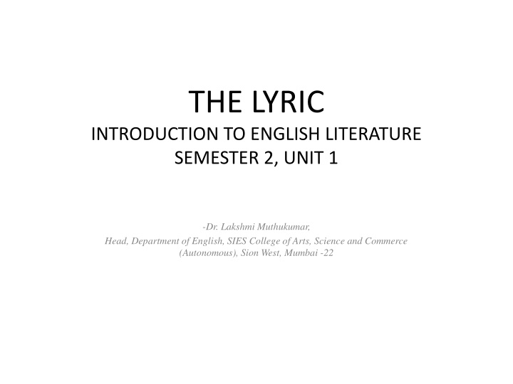 the lyric n.w