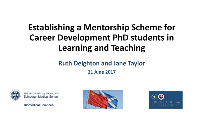 establishing a mentorship scheme for career n.w