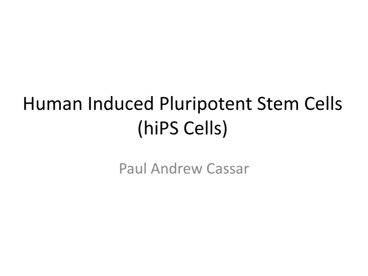 human induced pluripotent stem cells hips cells n.w