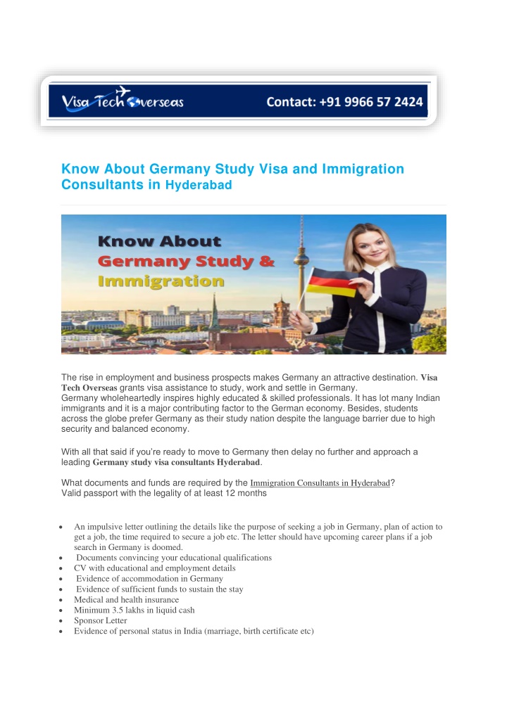 know about germany study visa and immigration n.w