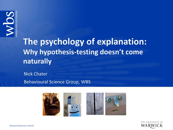 the psychology of explanation why hypothesis n.w