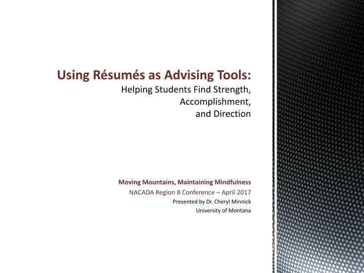 using r sum s as advising tools helping students n.w