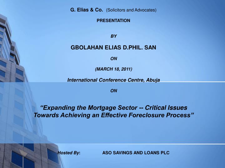 g elias co solicitors and advocates n.w