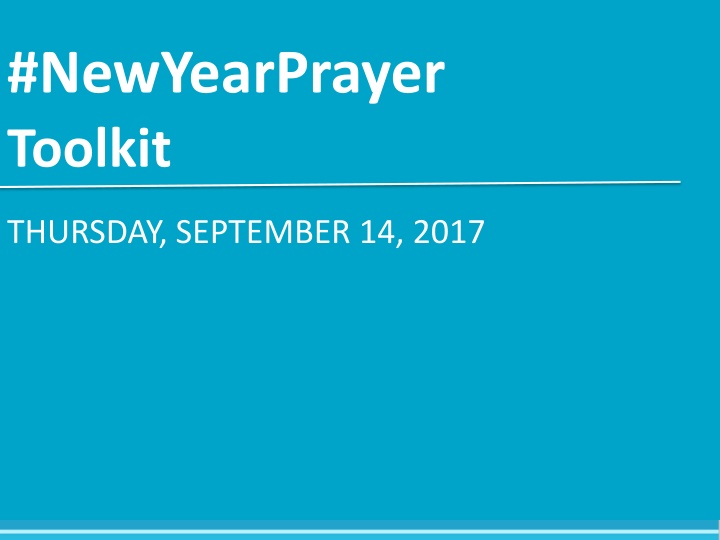 newyearprayer toolkit n.w