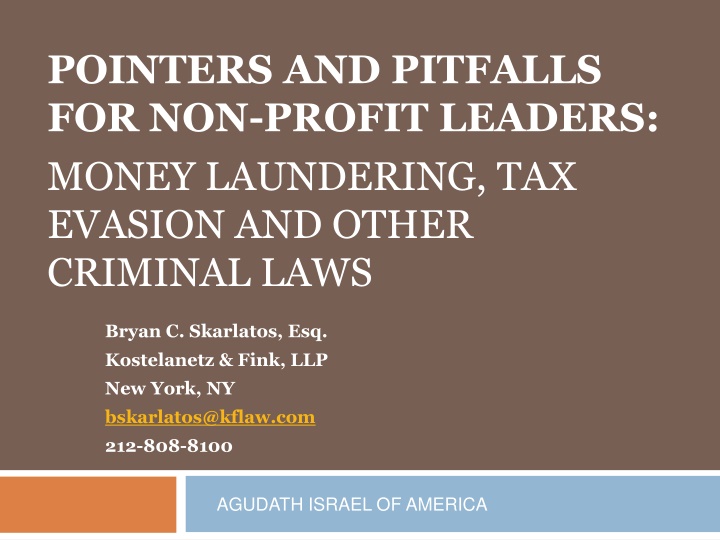 pointers and pitfalls for non profit leaders n.w