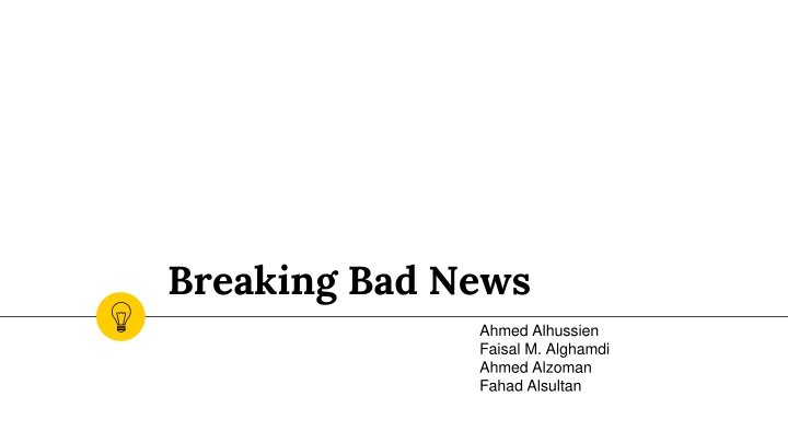 breaking bad news n.w