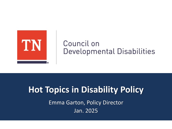 hot topics in disability policy n.w