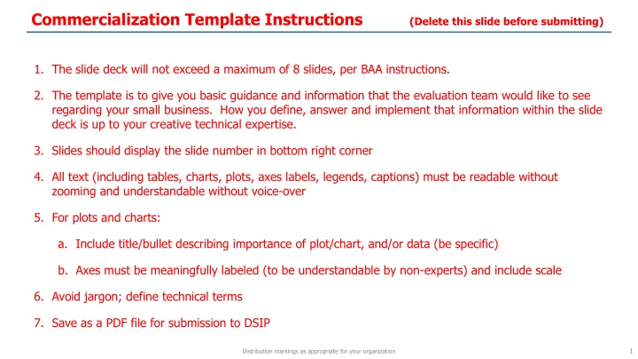commercialization template instructions delete n.w