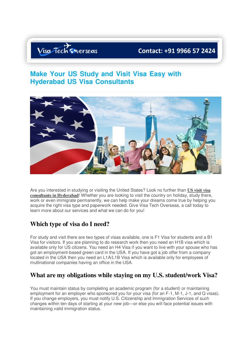 make your us study and visit visa easy with l.w