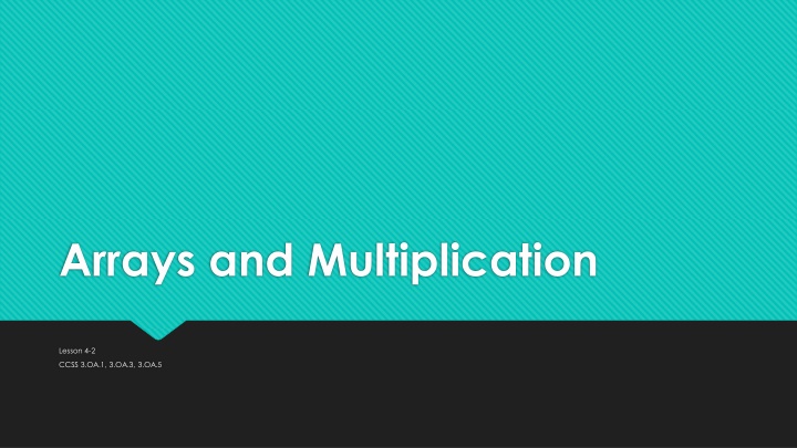 arrays and multiplication n.w