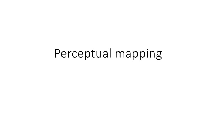 perceptual mapping n.w