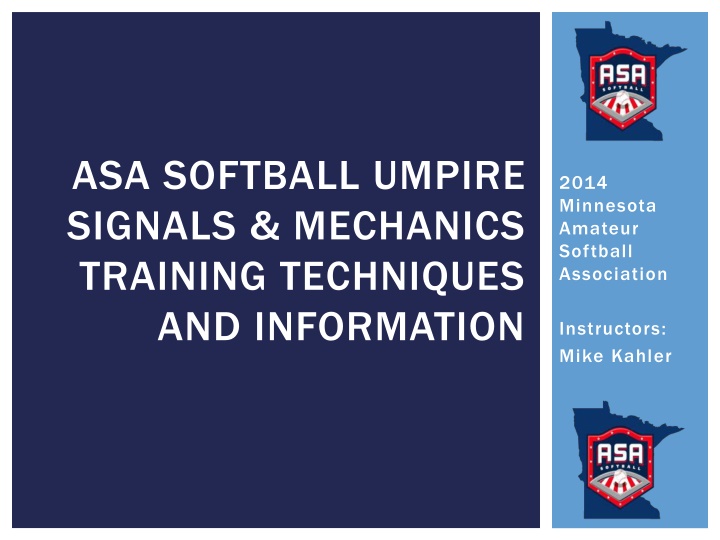 asa softball umpire signals mechanics training n.w