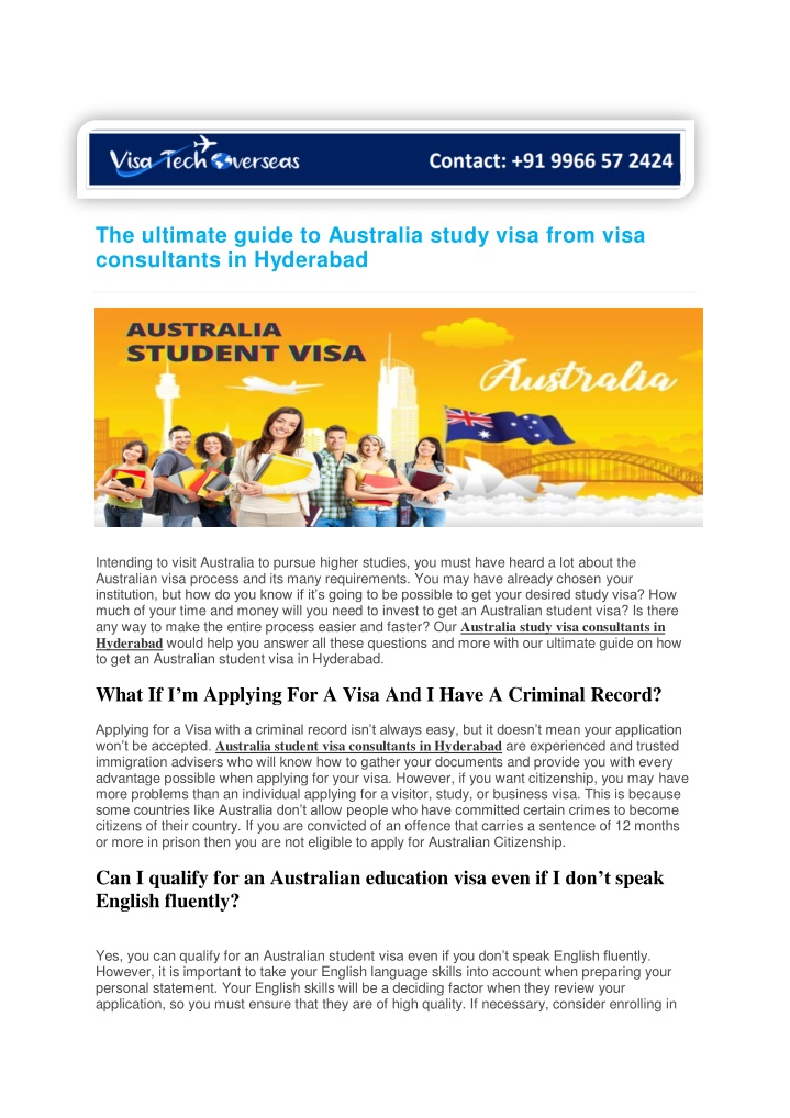 the ultimate guide to australia study visa from n.w