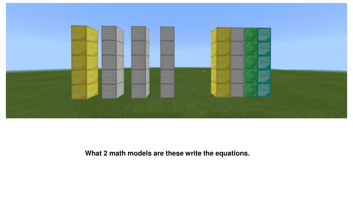 what 2 math models are these write the equations n.w