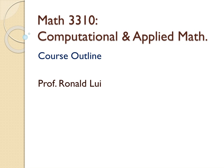 math 3310 computational applied math n.w