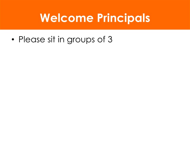 welcome principals n.w
