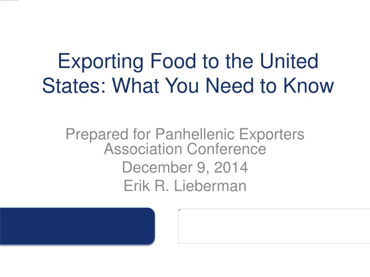 exporting food to the united states what you need n.w