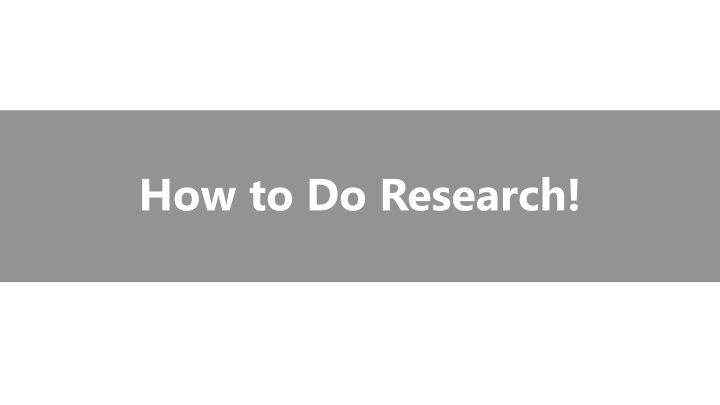 how to do research n.w
