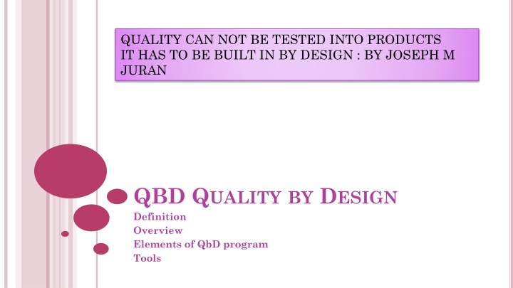quality can not be tested into products n.w