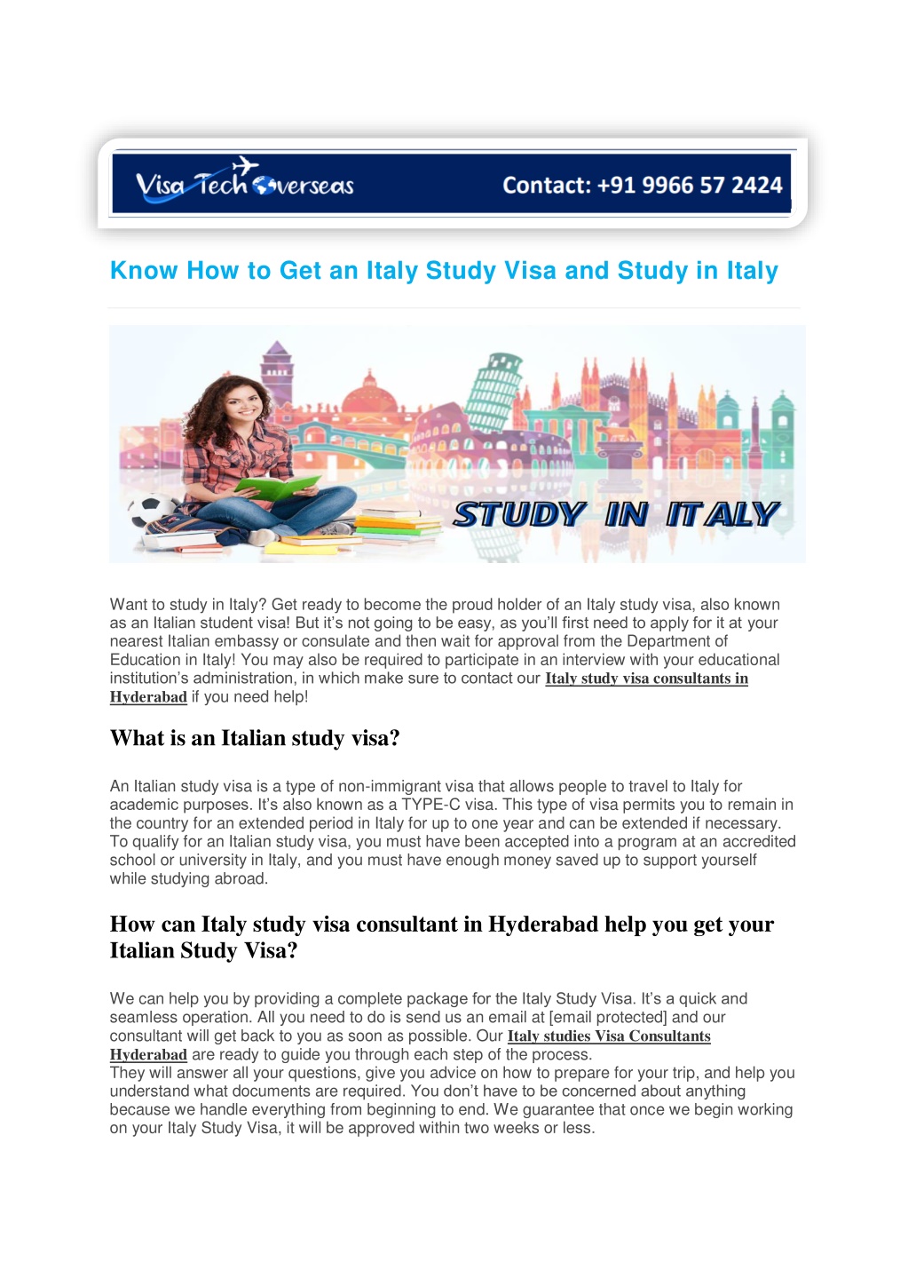 know how to get an italy study visa and study l.w