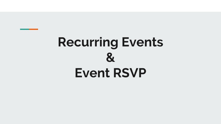 recurring events event rsvp n.w